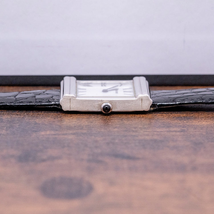 1990s Bueche Girod .925 Sterling Silver "TV Case" Quartz 28mm