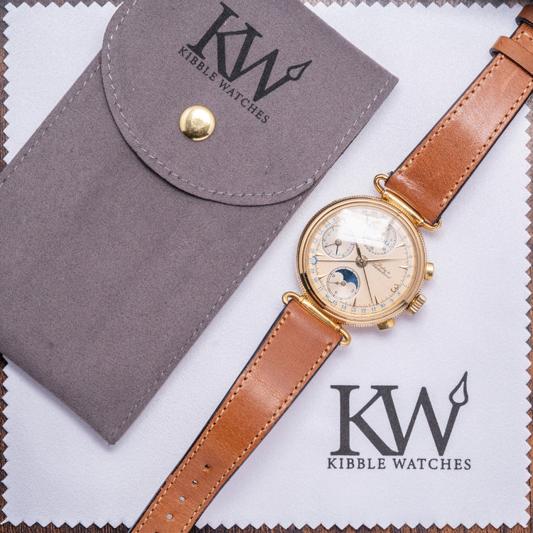 1980s Dubey & Schaldenbrand 18ct Triple Calendar Moonphase Chronograph