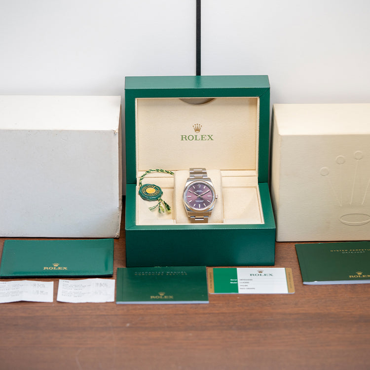 2016 Rolex Oyster Perpetual 34mm 'Red Grape' 114200