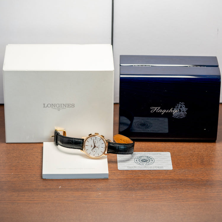 2008 Longines Heritage Flagship Chronograph 18ct Gold L4.756.6