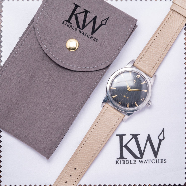 1950 Omega Black Waffle Bumper Automatic Jumbo 36mm 2493-8