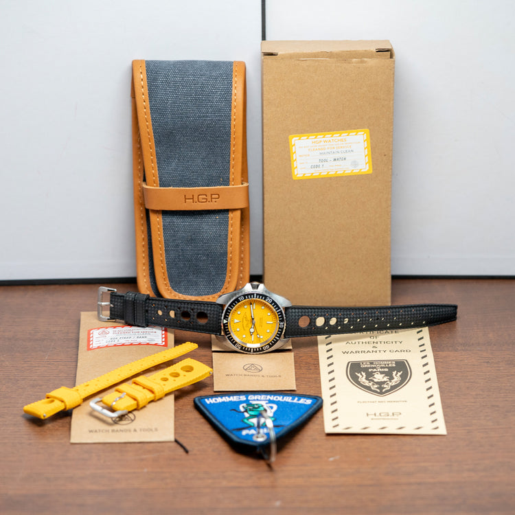 2025 H.G.P. Yellow Dial 'Monnin' Diver MecaQuartz 42mm