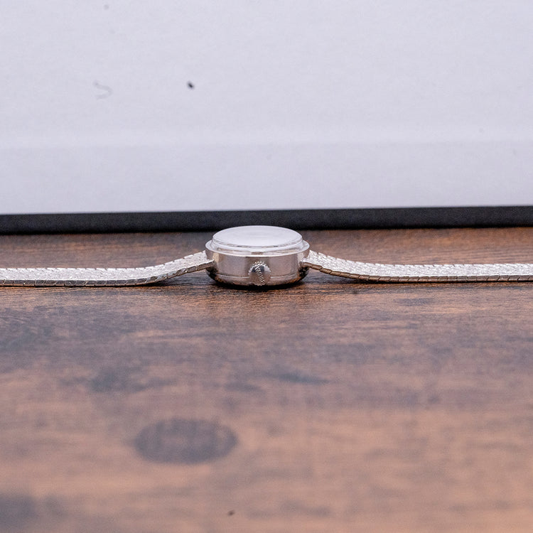 1968 Bulova 9ct White Gold 16.5mm Integrated Bracelet