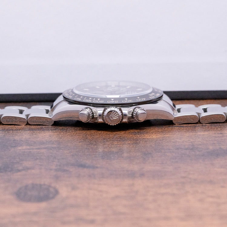 Partially-Stickered 2023 Rolex Daytona Black Dial Discontinued 116500LN