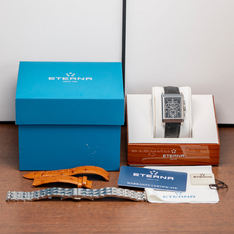 2000s Eterna Classic Chronograph 'Tank' 28.5x43.5mm