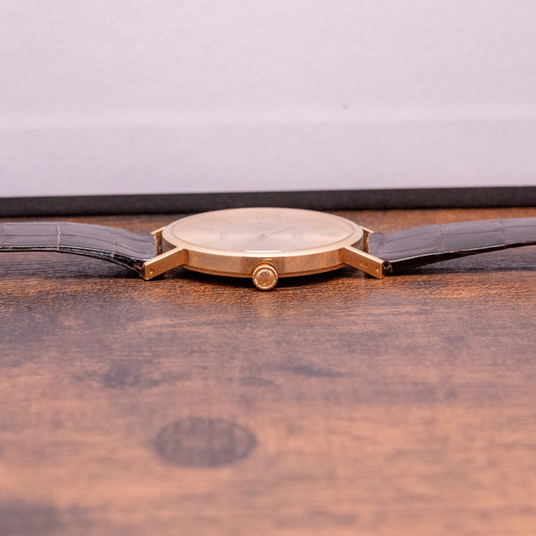 Unpolished 1990 Rolex Cellini 18ct Gold 5112/8 Box & Papers