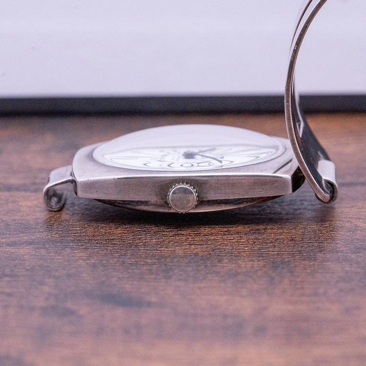 Ladies 1960s "RB" .925 Sterling Silver Bangle Watch