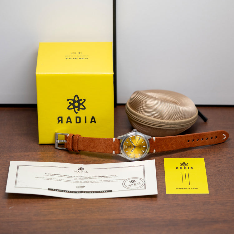 2025 Radia Trinity Yellow Sunburst Dial Automatic 38.5mm