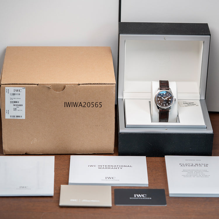 2018 IWC Pilot's Watch Automatic 36mm Brown Dial IW324009