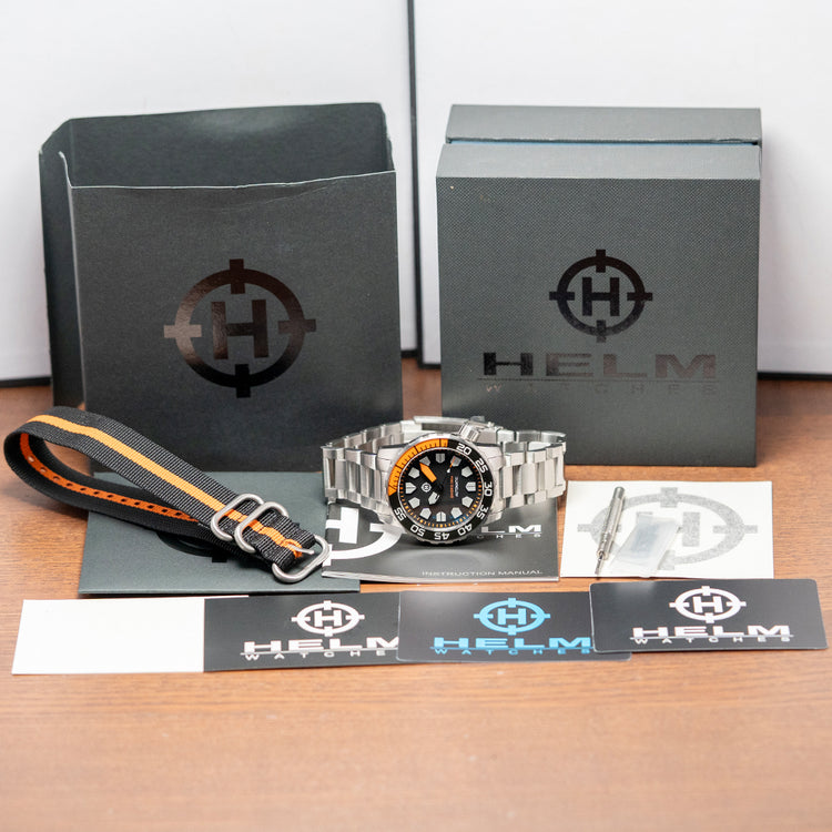2023 Helm Khuraburi Automatic Black 300M Diver 43mm
