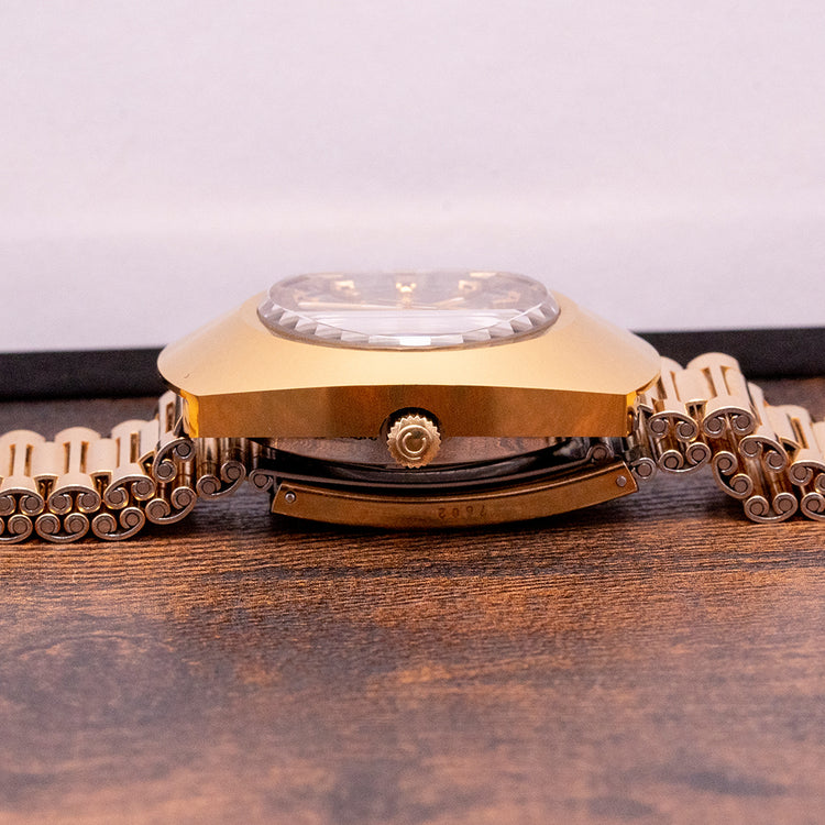 1970s Rare Certina Rado DiaMaster Day/Date Gold-Plated