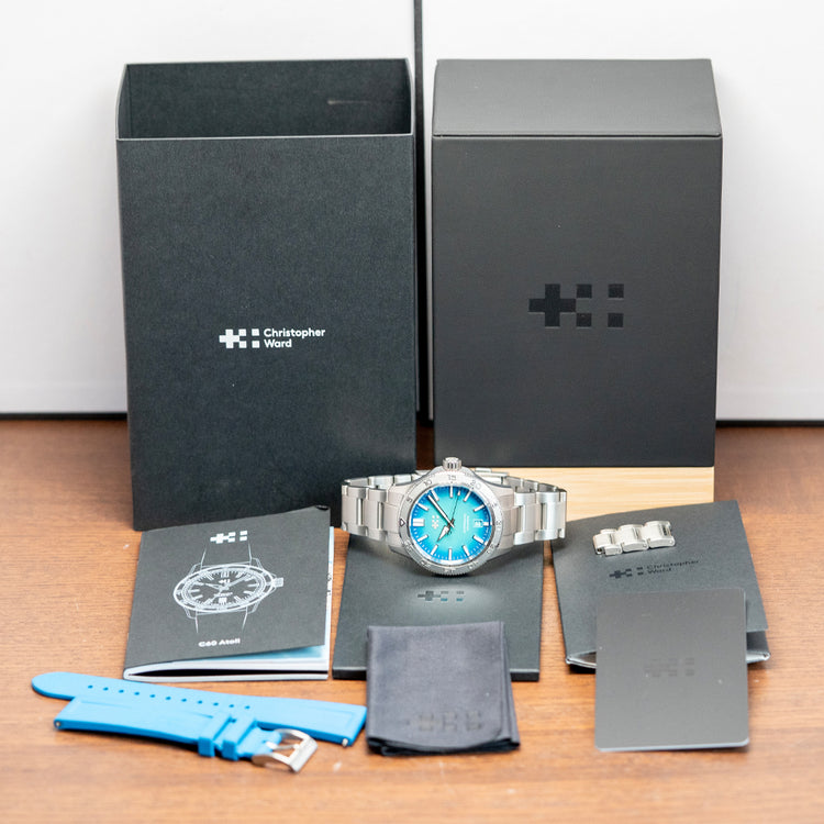 2024 Christopher Ward C60 Atoll 300 Reef Blue Automatic 40mm