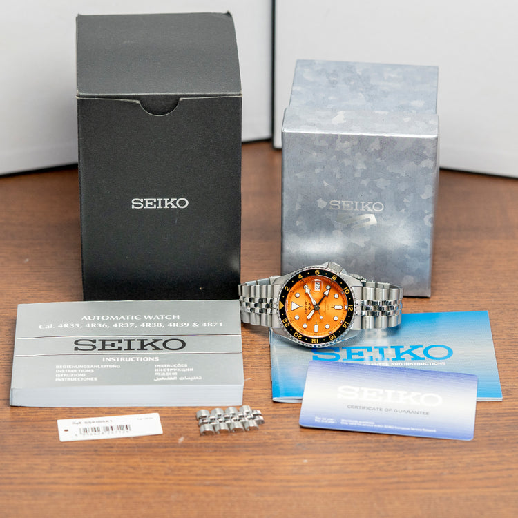 2022 Seiko 5 Sports Orange GMT Automatic SSK005K1