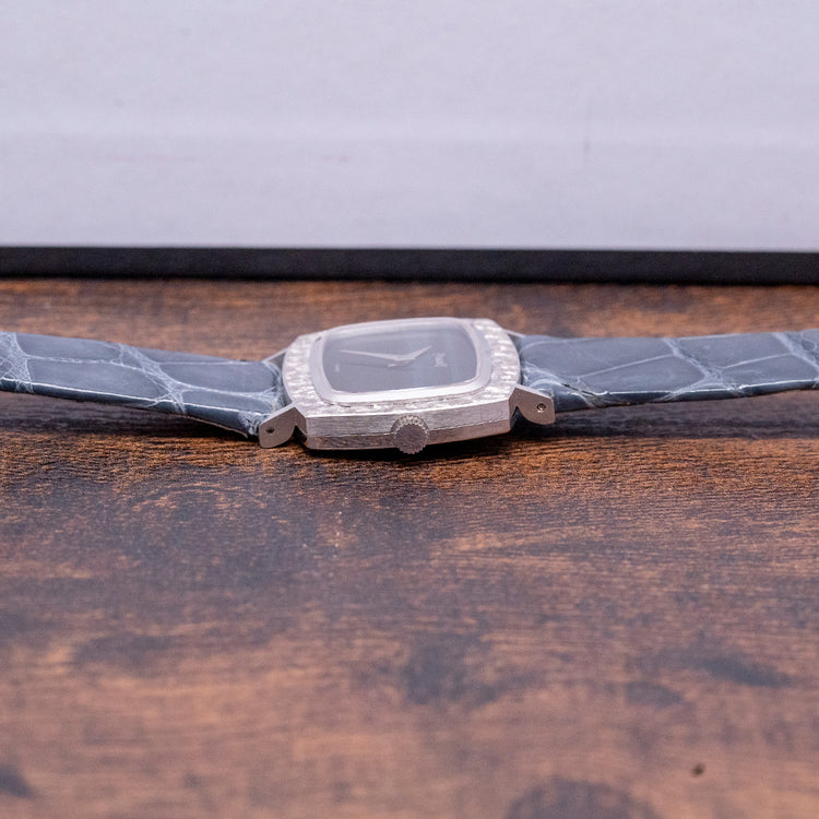 1970s Piaget Black Tie Black Tigers Eye White Gold 9562