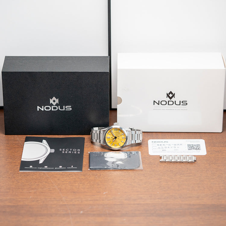 2023 Nodus Sector Sport Yellow Sunburst Dial Automatic 38mm