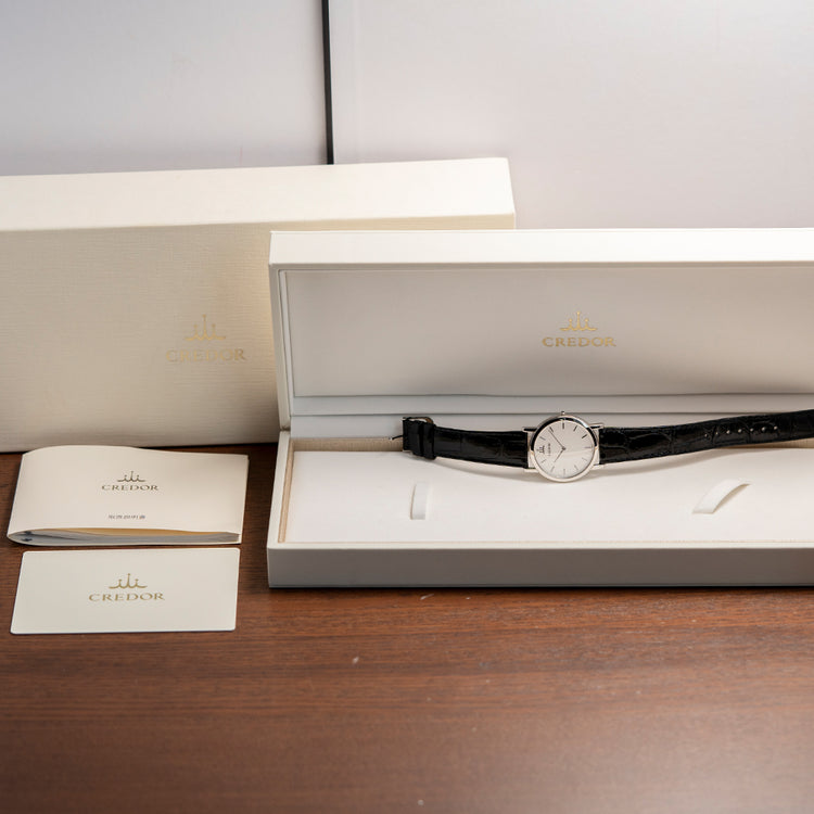 2020 Credor Signo Platinum 950 'Snowflake' Dial 33.5mm GBAT031