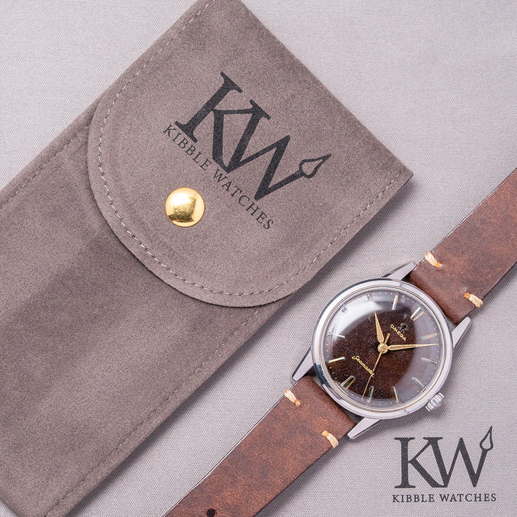 1960 Omega Seamaster Tropical Brown Gilt Dial 35mm 14390
