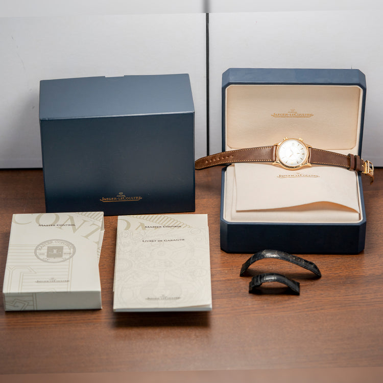 2000s Jaeger LeCoultre Reveil Alarm 18ct Rose Gold 141.2.97