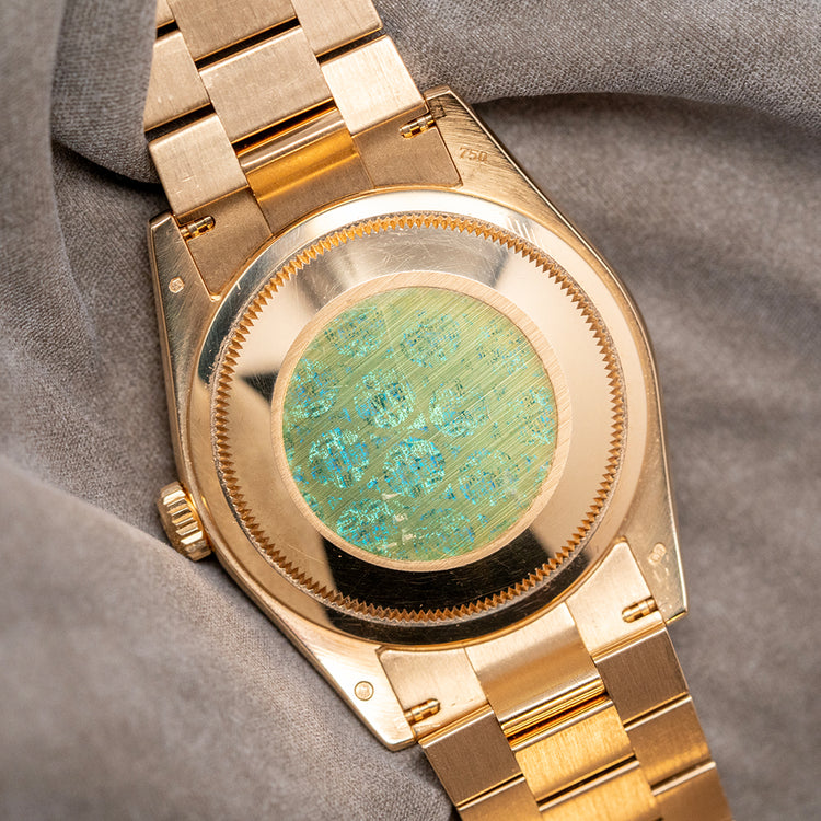 2006 Rolex Day-Date 36mm Yellow Gold 118238 Green Dial