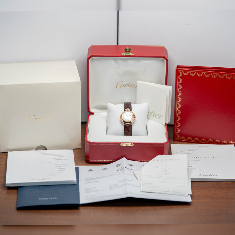 2009 Cartier Ballon Bleu 28mm 18ct Rose Gold Quartz W6900256