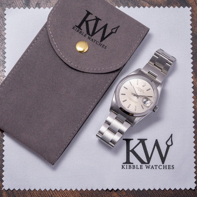 2002 Rolex Oyster Perpetual Date Silver Dial 34mm 15200