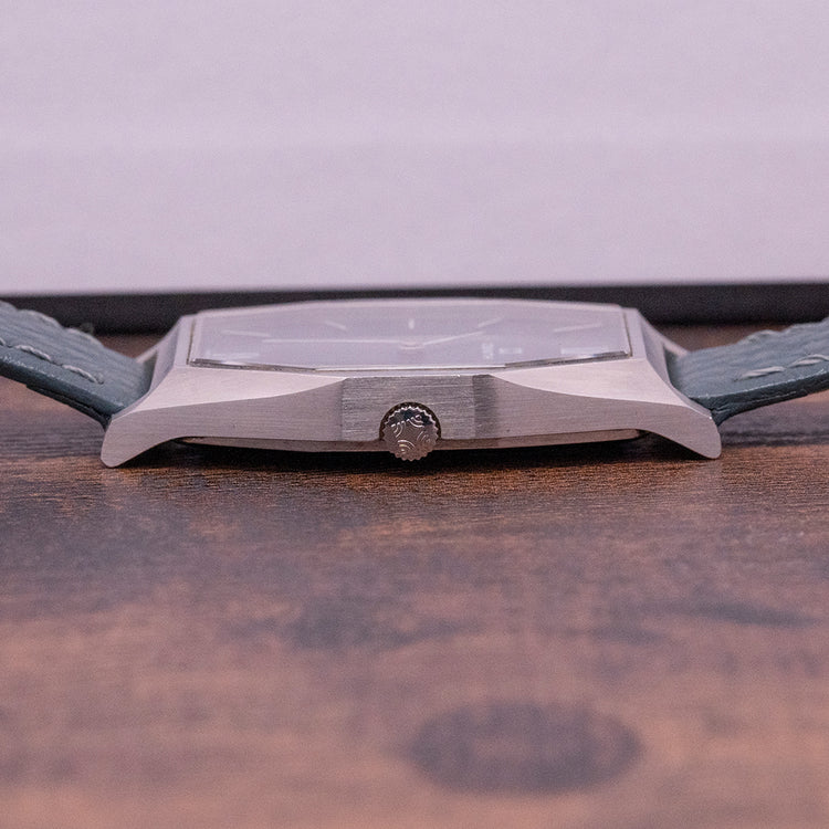 1977 Zenith Manually Wound "Tank" Blue Dial 01.0640.171