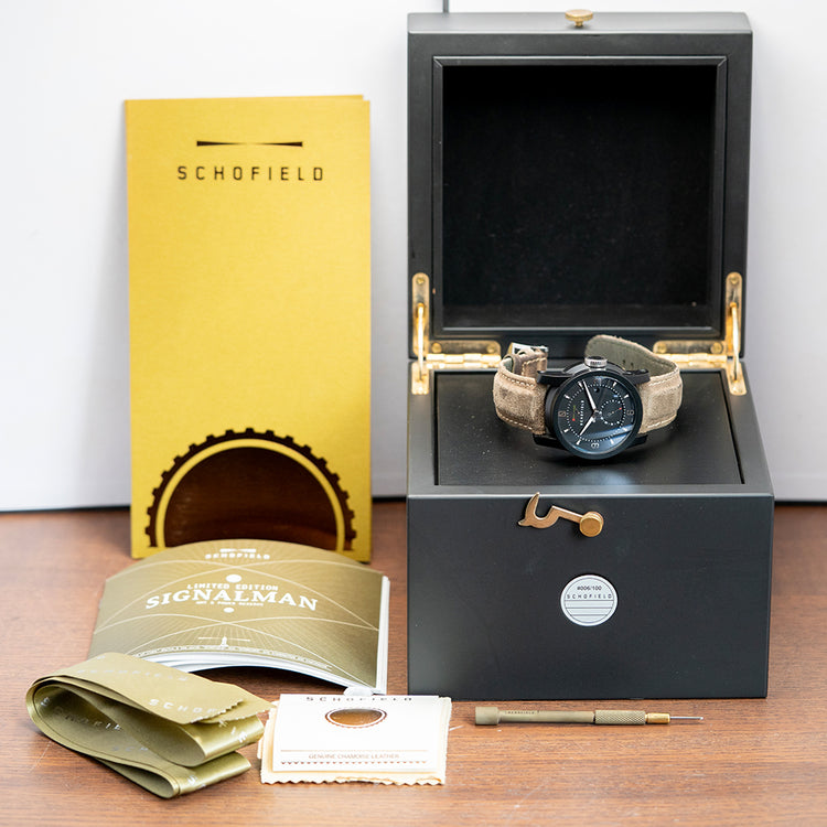 2012 Schofield Signalman GMT Black Limited Edition 44mm