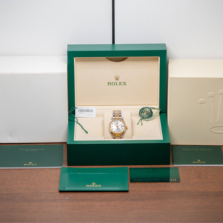 2023 Rolex Datejust 31 Diamond Dial Steel & Gold Jubilee 278273