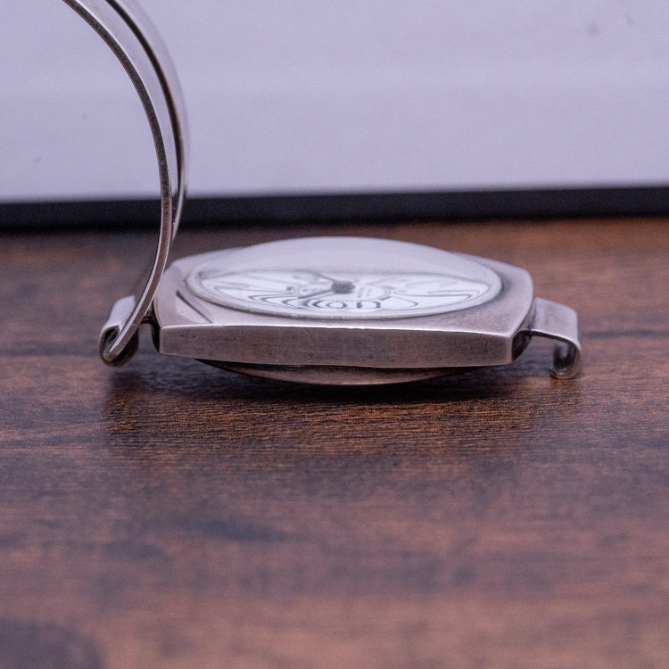 Ladies 1960s "RB" .925 Sterling Silver Bangle Watch