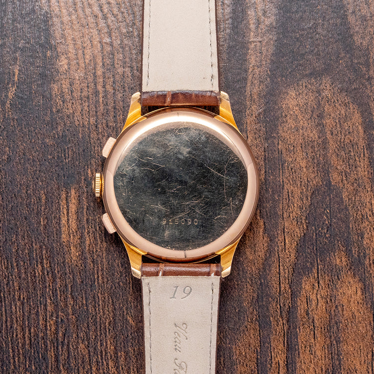 1950s Zenith 'Stellina' 18ct Pink Gold 37mm Oversized 156 D