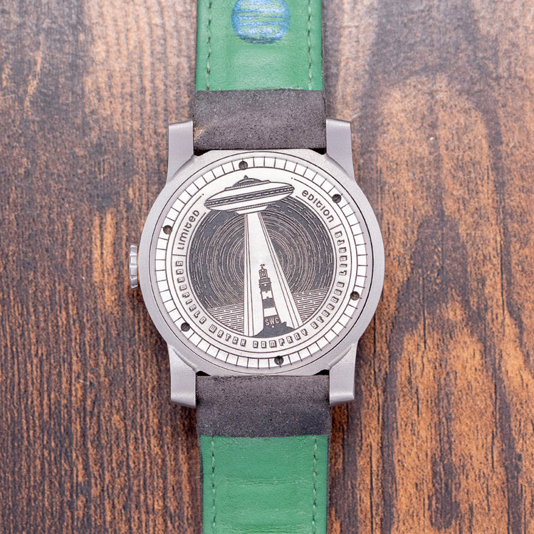 2020 Schofield Strange Lights Not Quite Green Titanium 44mm