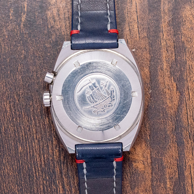 1970s Aquastar Regate Blue Dial Yacht Timer Automatic 39mm