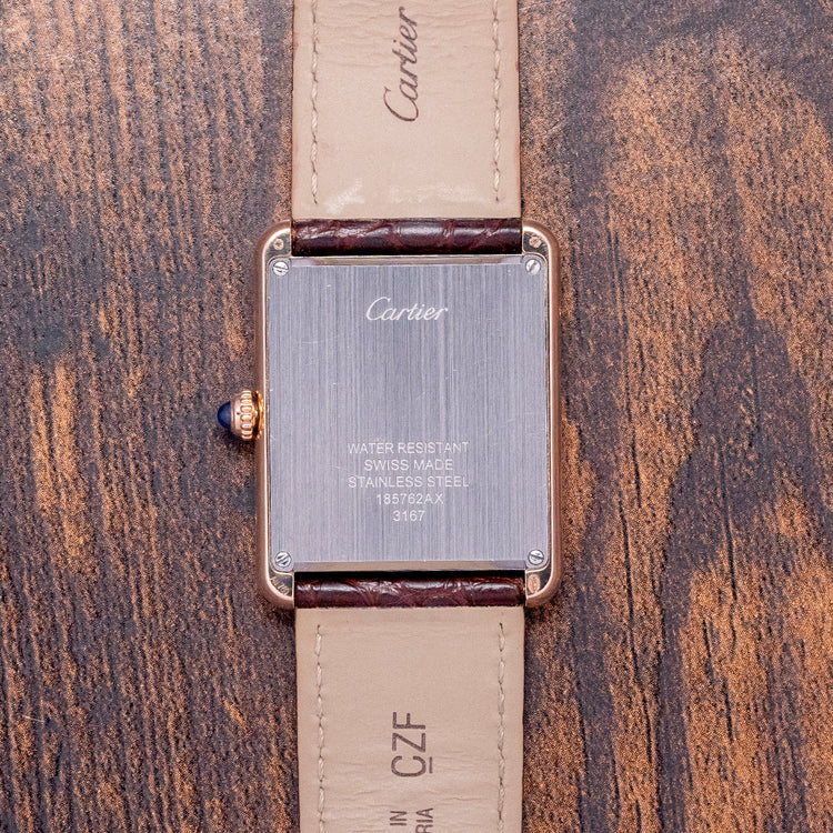 2020 Cartier Tank Solo Large 18ct Rose Gold Quartz 3167 27x34mm