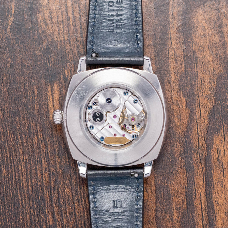 2021 Fears Brunswick Salmon Dial 38mm Exhibition Back