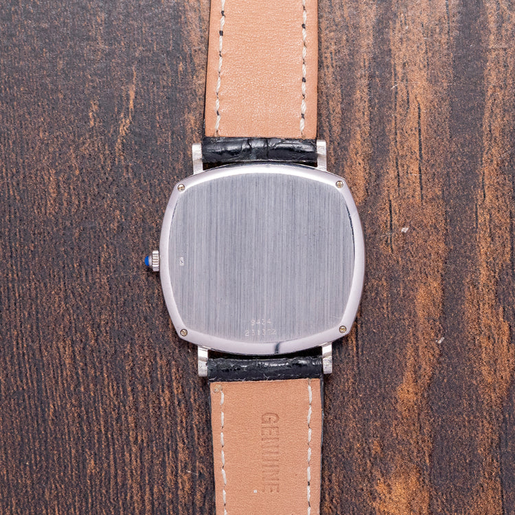 1970s Piaget Black Tie Emperador TV 18ct White Gold 9434