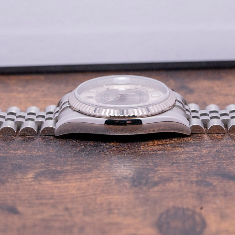 2009 Rolex Datejust 36mm Silver Dial Roulette Jubilee 116234