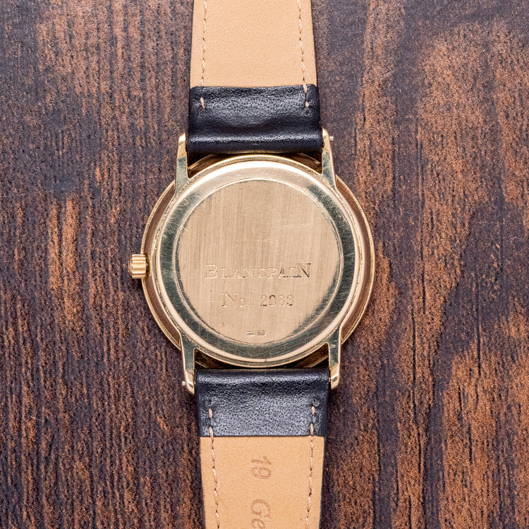 1990s Blancpain Villeret Automatic Date 34mm 18ct Gold