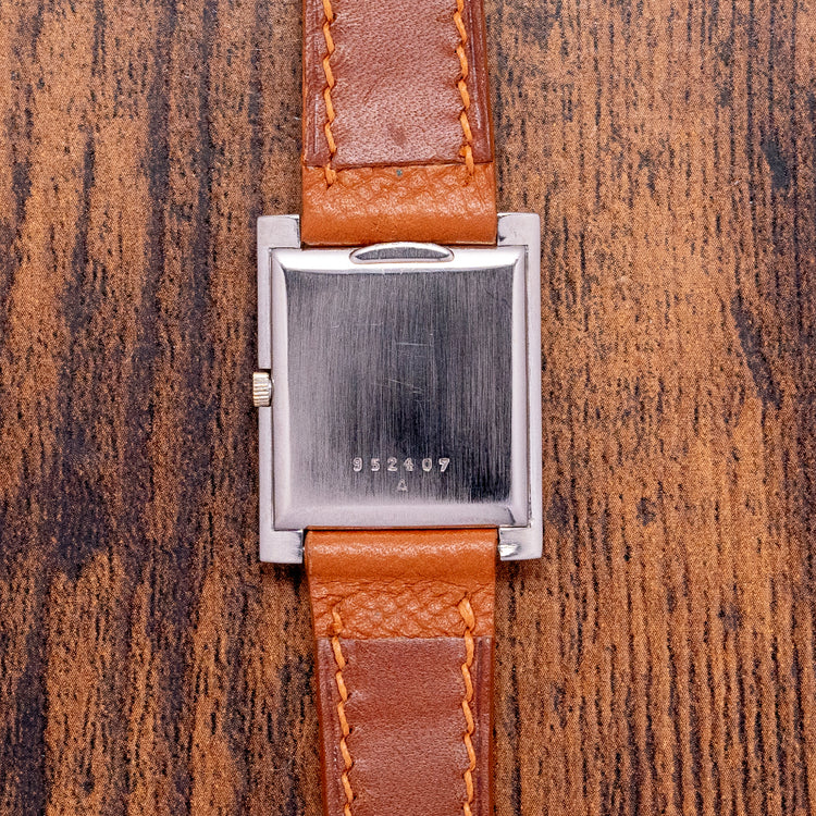 1970s JLC 'Tank' 18ct White Gold Textured 25x30.5mm 4421