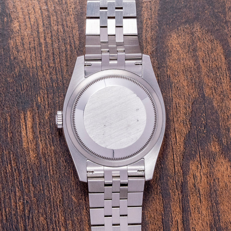 2010s Rolex Datejust 36mm Black Roman Dial Fluted 116234