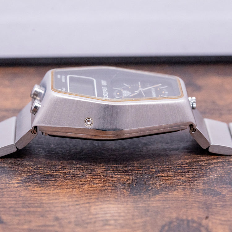 1970s Heuer Chronosplit GMT Manhattan Quartz 104.403