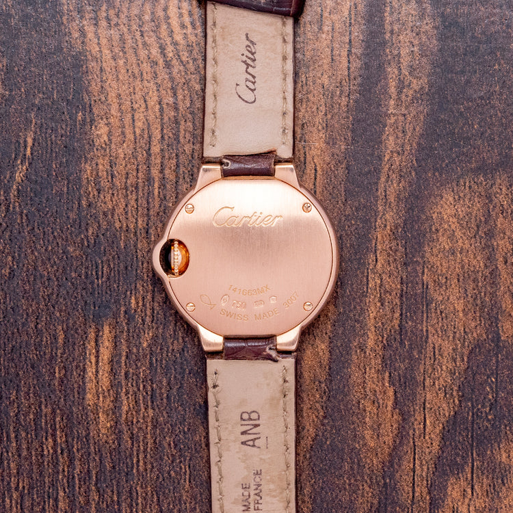 2009 Cartier Ballon Bleu 28mm 18ct Rose Gold Quartz W6900256