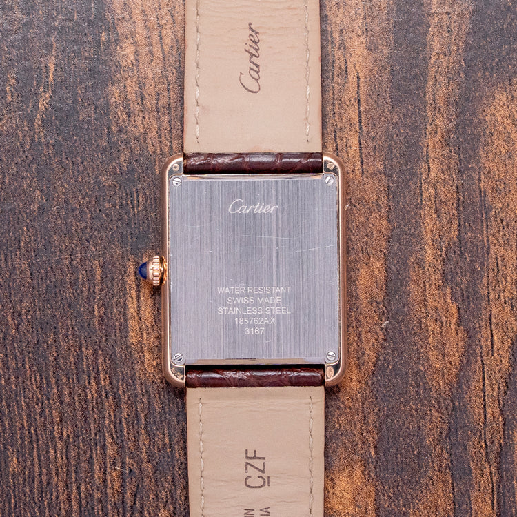 2020 Cartier Tank Solo Large 18ct Rose Gold Quartz 3167 27x34mm