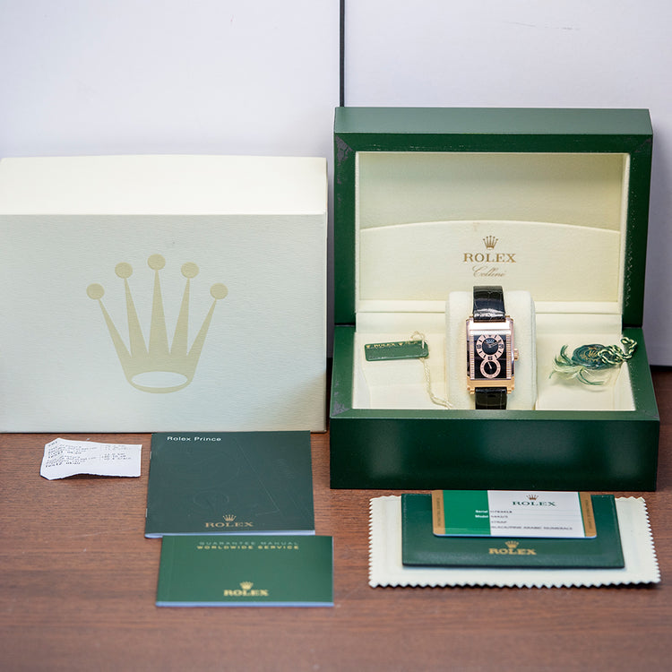 2018 Rolex Cellini Prince 18ct Rose Gold Open Back 5442/5