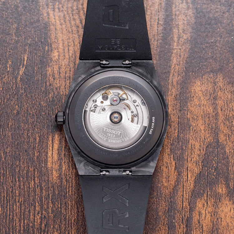 2024 Tissot PRX Black Carbon Automatic 40.5mm on Rubber