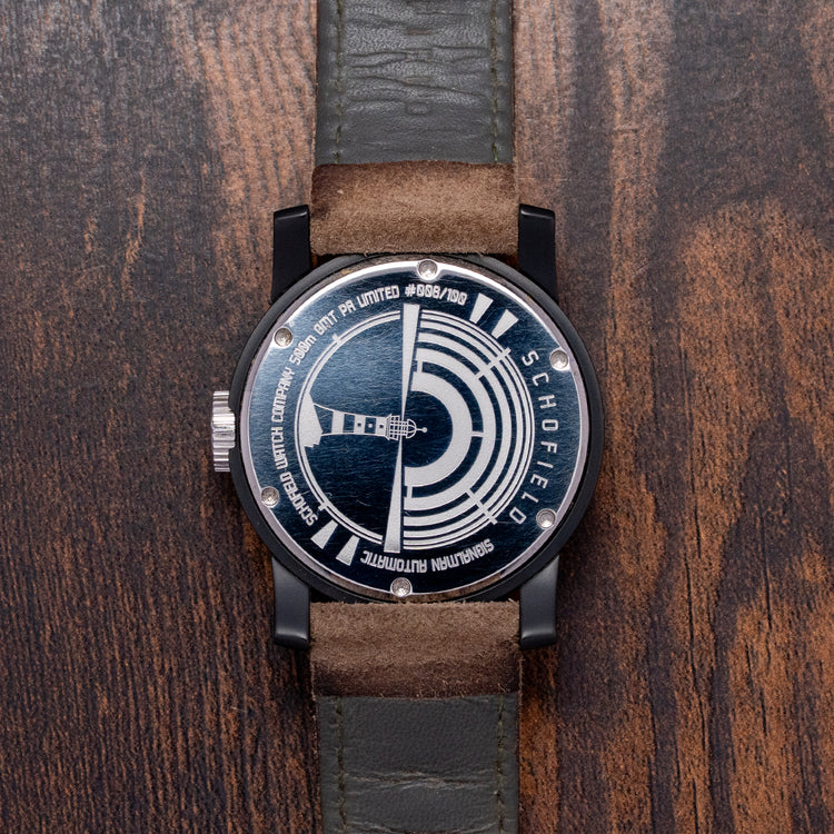 2012 Schofield Signalman GMT Black Limited Edition 44mm
