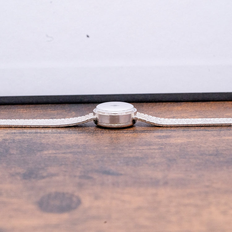 1968 Bulova 9ct White Gold 16.5mm Integrated Bracelet