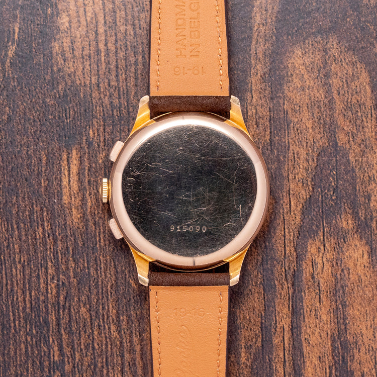 1950s Zenith 'Stellina' 18ct Pink Gold 37mm Oversized 156 D