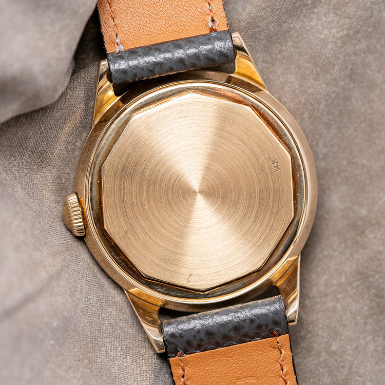 1950s Movado 14K Gold 'FB' Case 'Calatrava' Manual 261 31.5mm