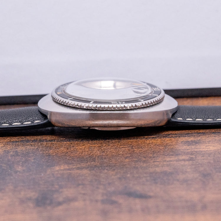 1970s Mondaine Oval Skin Diver Automatic Bakelite Bezel 38mm