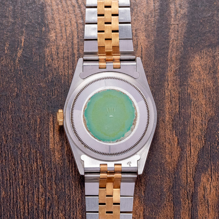 1991 Rolex Datejust 36mm White Roman 'Buckley' Diamond Dial 16233